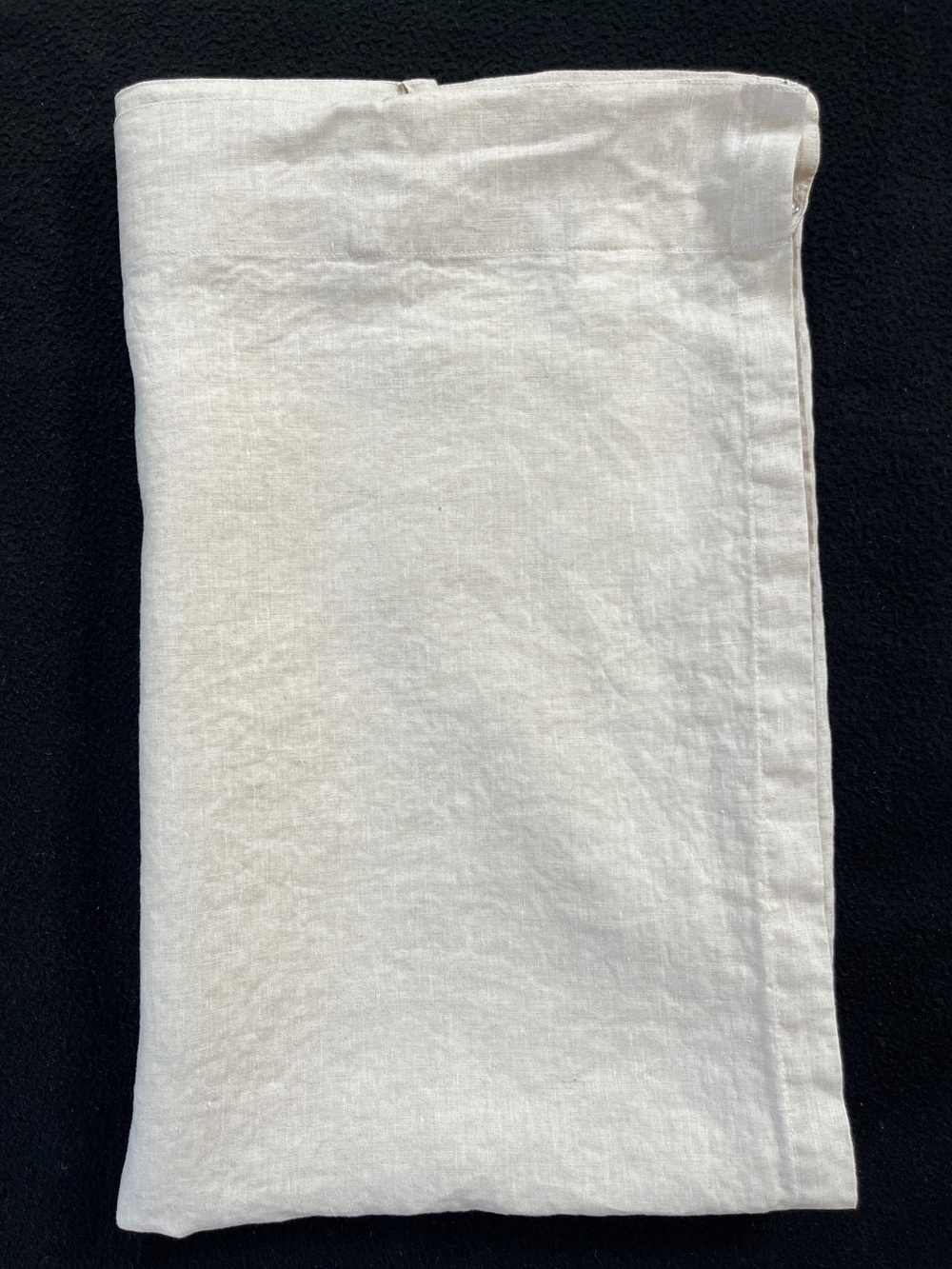 Threshold ALL LINEN Light Filtering Curtain Panel Natural Beige Flax 84" Fabric